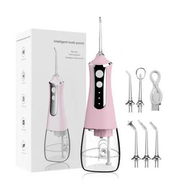 Detailed information about the product Portable Water Flosser Cordless Oral Irrigator with 5 Tips, Water Dental Flosser IPX6 Waterproof Electric Flosser for Travel (Pink)