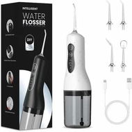 Detailed information about the product Portable Water Flosser for Teeth Cleaning, 5 Jet Tips, 4 Cleaning Modes, 1500mAh Rechargeable Battery, 260ml Water Tank, IPX7 for Braces, Black