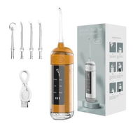Detailed information about the product Portable Water Flosser, Recargable and Portable Oral Irrigator, 6 Dental Care Modes, 4 Nozzles, Great Plaque Remover for Teeth (Orange)