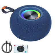 Detailed information about the product Portable Wireless Bluetooth Speakers, IPX6 Waterproof Small Shower Speaker, Loud Stereo Sound with Carry Lanyard for Outdoor (Blue)