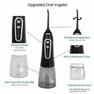 Detailed information about the product Portable Wireless Oral Irrigator 5 Modes 6 interchangeable Nozzles for All Mouth Needs Deep Cleaning, 300 ml Capacity, Safe IPX7 waterproof, USB Charging Perfect for Home & Travel(Black)