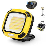 Detailed information about the product Portable Work Light Rechargeable with 4000 Lumen Waterproof, USB Rechargeable with Red SOS for Car Repair, Camping, Emergency (Yellow)