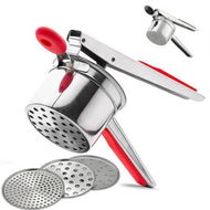 Detailed information about the product Potato Ricer,Stainless Steel Potato Mashers with 3 Replaceable Discs Silicone Handle to Make Smooth Mash Puree