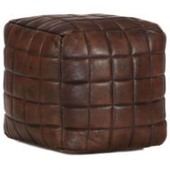 Detailed information about the product Pouffe Dark Brown 40x40x40 cm Genuine Goat Leather