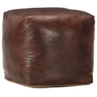 Detailed information about the product Pouffe Dark Brown 40x40x40 cm Genuine Goat Leather