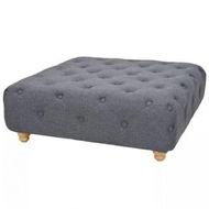 Detailed information about the product Pouffe Fabric 80x80x30 cm Dark Grey