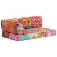 Detailed information about the product Pouffe Patchwork Fabric