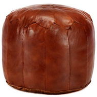 Detailed information about the product Pouffe Tan 40x35 cm Genuine Goat Leather