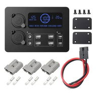 Detailed information about the product Power Supply Box 12V USB Charging 6 Devices 4 USB 2 Sockets Accessories Multi Port Charger for Yacht Car RV Travel Camping