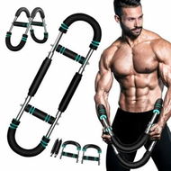 Detailed information about the product Power Twister Bar Arm Trainer Adjustable Chest Shoulder Workout Forearm Strengthener Portable Upper Body Fitness Equipment 3 Level Saker