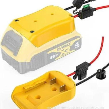 Power Wheels Adapter for Dewalt DCB Battery Adapter Kit with Switch Fuse Wire Terminals 12AWG Rc MotoHome Camper Toys Robotics portable power source