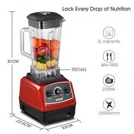Detailed information about the product Powerful 2200W Home/Business 2L Food Blender Smoothie Maker Juicer Grinder With High-Speed Blade - Red.