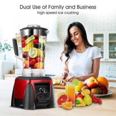 Powerful 2300W Home/Business 3L Food Blender Smoothie Maker Juicer Grinder With High-Speed Blade - Red.