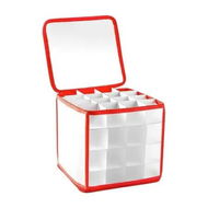 Detailed information about the product PP Christmas Ornament Storage Box with Zippered Closure hold up to 64 Christmas Balls Holiday Ornaments Storage Cube Organizer with Dividers.