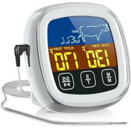 Detailed information about the product Precision Cooking Digital Meat Thermometer with Touchscreen, Large Display, and Timer for Grilling and Baking