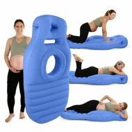 Detailed information about the product Pregnancy Blow Up Pillow Full Body Maternity Airbed with Hole for Stomach Sleeping Back Pain Relief Christmas Gift COL Blue