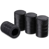 Detailed information about the product Premium Black Tire Valve Stem Caps in a 4-Pack, Made from Durable Corrosion-Resistant Anodized Aluminum for Universal Fit