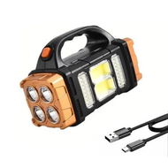Detailed information about the product Premium High Lumens LED Work Light, Multipurpose Flashlight with Searchlight and Lantern Features, Rechargeable Outdoor Waterproof Solar Flashlight