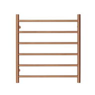 Detailed information about the product Premium Polished Rose Gold Towel Rack - 6 Bars, Round Design, AU Standard, 650x620mm Wide