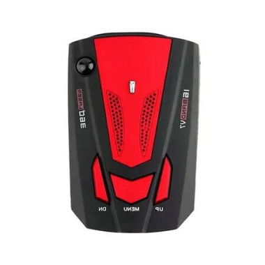 Premium Radar Detector for Cars: Long-Range Detection, Voice Alerts, and Traffic Ticket Protection (Sleek Red)