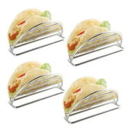 Detailed information about the product Premium Stainless Steel Taco Holders for Soft, Hard, Burrito, and Tortillas (Set of 4)