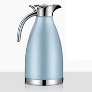 Detailed information about the product Premium Stainless Steel Thermal Carafe - Double Wall Vacuum Insulated for Ultimate Temperature Retention (2 Liter, Blue)