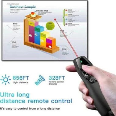 Presentation Clicker Pointer, 328FT Presenter Remote PPT PowerPoint Clicker for Mac, Laptop,