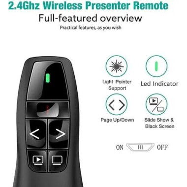 Presentation Clicker Pointer with 328FT Range for PPT and PowerPoint on Mac and Laptop