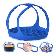 Detailed information about the product Pressure Cooker Sling, Silicone Baking Rack for 6-Quart/8-Quart Instant Pot, Anti-Scald Multi-Function Pot, BPA-Free Silicone Steamer Rack (Blue)