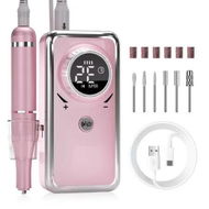 Detailed information about the product Pro Electric Nail Drill Machine with efficient nail filing & shaping 35000RPM high speed, 6 Nail Bits for Manicures and Pedicures at Home or Salon(pink)