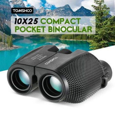 Professional 10x25 BAK4 Binoculars High Power Prism Hunting Portable Telescope