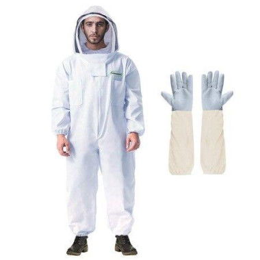 Professional Bee Suit For Men And Women Beekeeping Suit Beekeeper Suit With Gloves & Ventilated Hood Multi-Size Bee Outfit For Backyard And Beekeeper (Size: L)