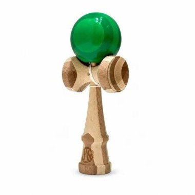 Professional Competition Kendama Bamboo Skill Toy,Japanese Wooden Ball and Cup Game,Hand-Eye Coordination Trainer Green