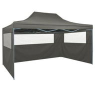 Detailed information about the product Professional Folding Party Tent With 3 Sidewalls 3x4 M Steel Anthracite