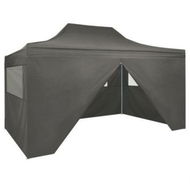 Detailed information about the product Professional Folding Party Tent With 4 Sidewalls 3x4 M Steel Anthracite