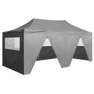 Detailed information about the product Professional Folding Party Tent with 4 Sidewalls 3x6 m Steel Anthracite