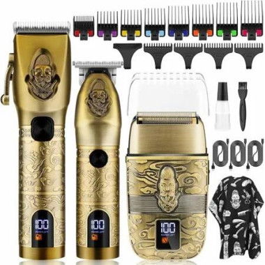 Professional Hair Clippers Men Electric Razor Shavers Nose Trimmer Cordless Beard Barber Grooming Kit