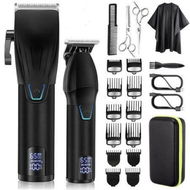 Detailed information about the product Professional Hair Clippers Trimmer Barber Clipper Set Cordless Hair Cutting Grooming Haircut Kit For Men-Black