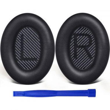 Professional Replacement Earpads Cushions For Bose QuietComfort 35 (QC35) & QuietComfort 35 II (QC35ii) Headphones (Black)