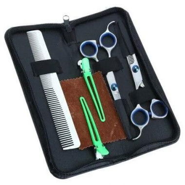 Professional Salon Barber Hair Cutting and Thinning Scissors Set