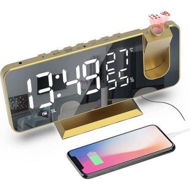 Detailed information about the product Projection Alarm Clock For Bedroom Digital Alarm Clock With USB Charger