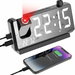Projection Alarm Clock for Bedroom, Digital Clock with 180 Degree Projector, 7 Inch Large LED Display, Dual Alarms, for Heavy Sleepers, Black. Available at Crazy Sales for $24.95