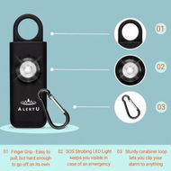 Detailed information about the product Protect Yourself Loud 130 dB Personal Alarm Siren with Wrist Lanyard Easy-to-use for Quick Activation