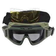 Detailed information about the product Protective Goggle Glasses With 3 Lenses For Motorcycle CS Sports Green