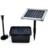 Detailed information about the product PROTEGE 5W Solar Powered Water Fountain Pump Pond Kit with Eco Filter Box