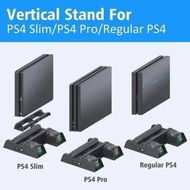 Detailed information about the product PS4 Cooling Fan and Vertical Stand with Charger: Keep Your Console and Controllers Cool and Organized