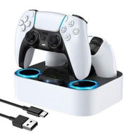 Detailed information about the product PS5 Controller Charging Station Fast Charging Dock With Safety Chip Protection LED Indicator For PlayStation (White)