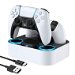 PS5 Controller Charging Station Fast Charging Dock With Safety Chip Protection LED Indicator For PlayStation (White). Available at Crazy Sales for $29.99