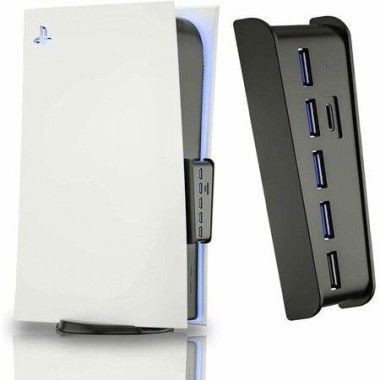 PS5 USB Hub 4 Ports High-Speed Data Transfer Fast Charging Ports For DualSense Controller Splitter Expander For PlayStation 5