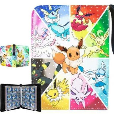 PU Leather 900-Card Case Binder for Pokemon Card TCG and Game Cards, Collection Holder and Pocket Folder (Perfect Gift for Kids)